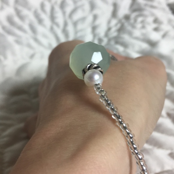 Chalcedony Sterling Silver choker pearl necklace - Picture 16 of 16